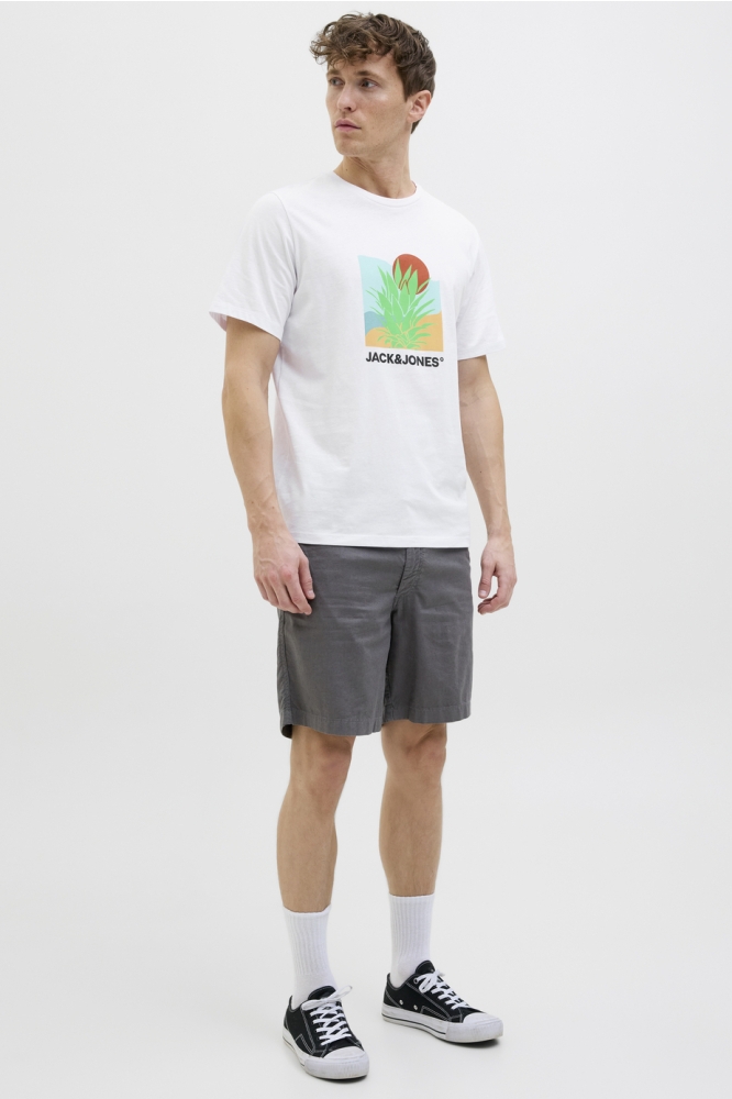 JJBARBADOS TEE SS CREW NECK 12269416 WHITE